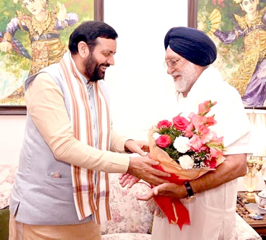 Parkash Singh Badals Cousin Bhupinder Singh Dhillon Joins BJP with Son